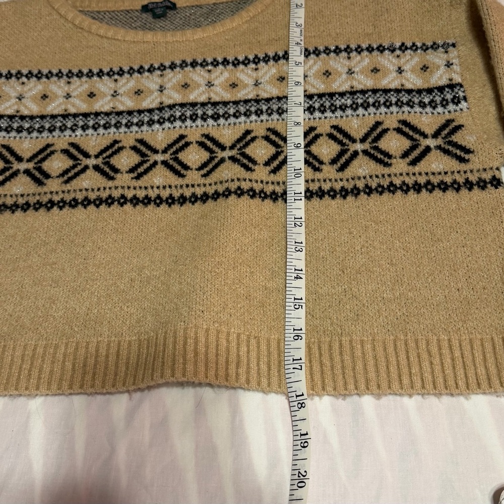 Wild Fable Tan and Black Patterned Sweater - Picture 7 of 7